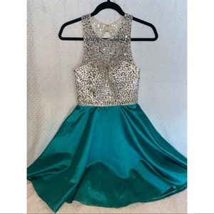 Turquoise Homecoming Dress from PromGirl, Size 2-3